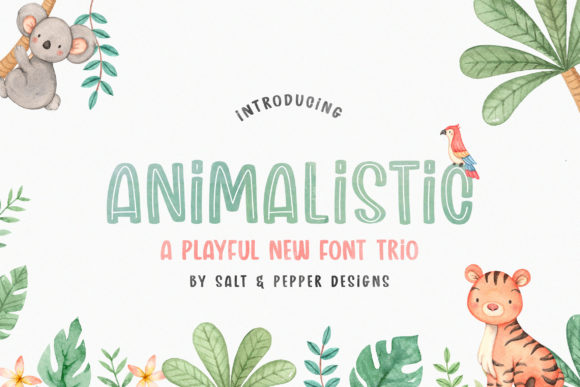 Animalistic Trio: A Friendly Display Font for Creative Marketers