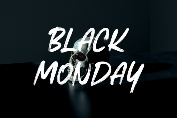 Black Monday: A Cool, Paint Brushed Display Font for Crafters