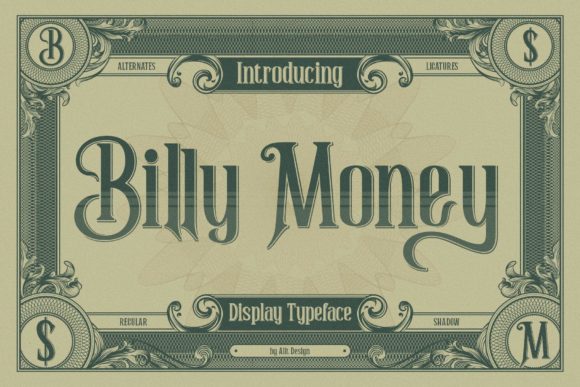 Discover the Charm of Billy Money: A Vintage Display Font