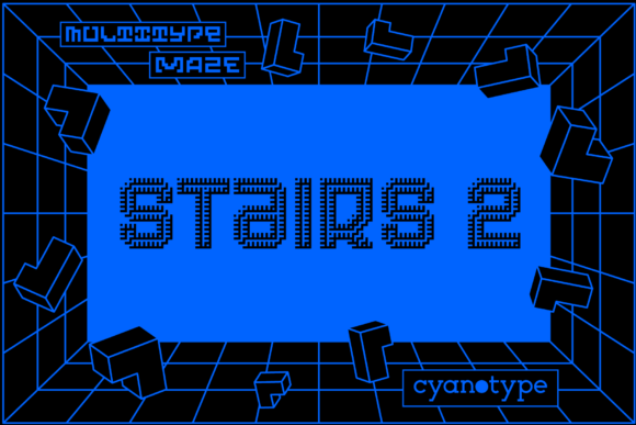 Enhance Your Web Design with MultiType Maze Stairs 2 Font
