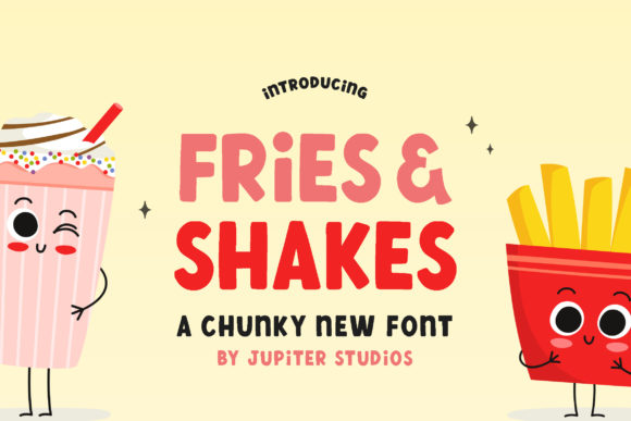 Fries and Shake: A Bold Display Font for Engaging Visuals
