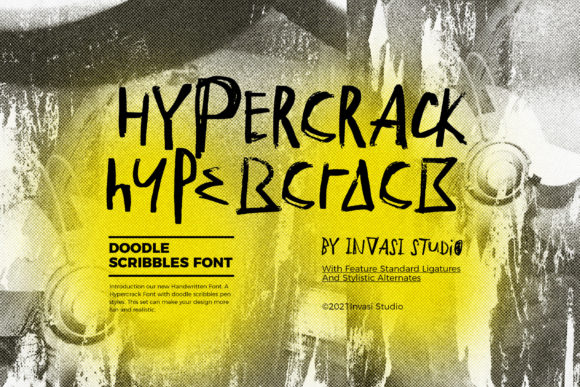 Hypercrack: A Cool and Rough Textured Display Font