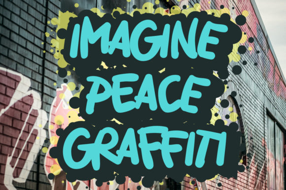 Imagine Peace Graffiti: A Quirky Display Font for Creative Makers
