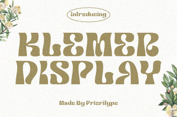 Klemer: A Wavy, Whimsical Display Font for Crafters