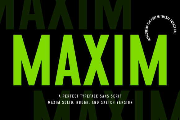 Maxim: The Bold Display Font for Eye-Catching Designs