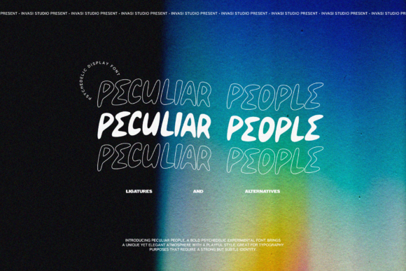 Peculiar People: A Psychedelic Hand-Drawn Display Font