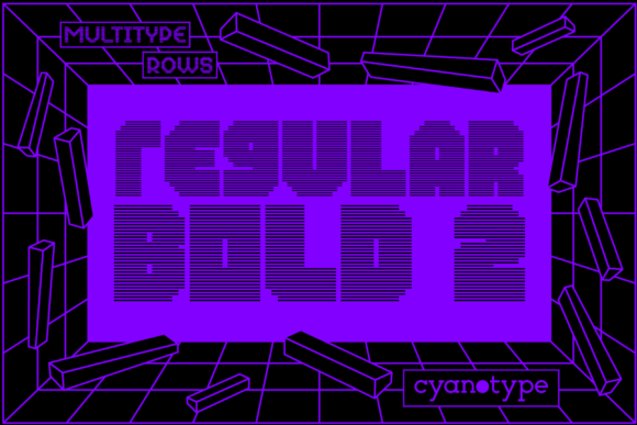 Unleash Creativity with MultiType Rows Regular Bold 2 Font